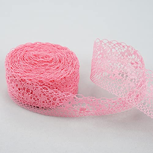 Spitzenband,Deko-Spitzenband,10m Spitzenborte Spitzenband,Breite 4cm,Vintage Spitzenband,Dekoband,Spitzenbesatz(Red,30 metres) von EQEQE