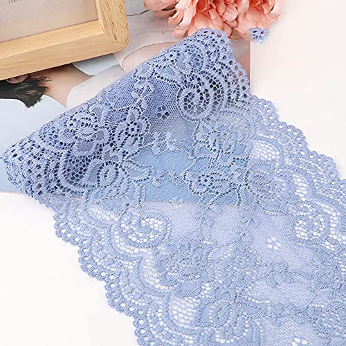 Spitzenband,Deko Spitzenband,15cm x 1m Elastizität Spitzenband, Spitzenborte, Dekoband, Spitzenbordüren, Bänder for Nähen, DIY Basteln(Gray,15cm x 300cm) von EQEQE