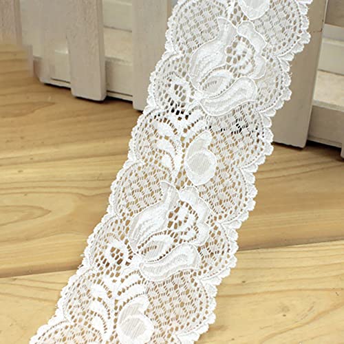 Spitzenband,Deko Spitzenband,3 m x 6,5 cm Elastizität Spitzenband Spitzenbesatz Dekoband Spitzenborte Band for Nähen DIY Basteln,Weiß Spitzenband,Deko Spitzenband,3 m x 6,5 cm Elastizität Spitzenband Spitzenbesatz Dekoband Spitzenborte Band for Nähen DIY Basteln,Weiß von EQEQE