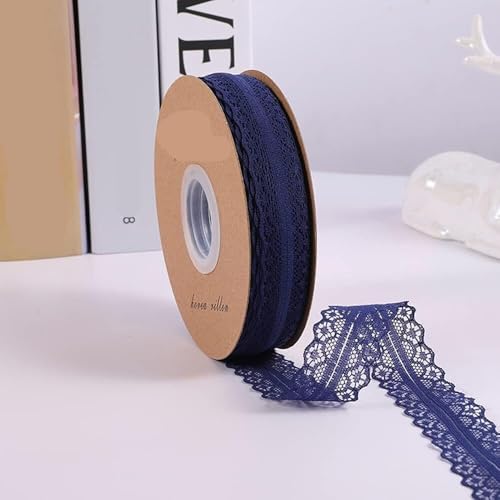 Spitzenband,Deko-Spitzenband,45m 3cm breites Spitzenband, Spitzenborte, Spitzenbesatz, Dekoband, Spitzenstoff for Nähen(Blue) von EQEQE