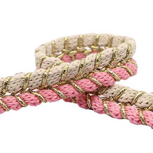 Spitzenband,Deko-Spitzenband,5 Yards × 1,5 cm geflochtenes Dekoband, Dekoband, Spitzenband, Zierband, Spitzenbesatz(A,10 yards) von EQEQE