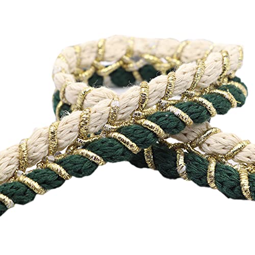 Spitzenband,Deko-Spitzenband,5 Yards × 1,5 cm geflochtenes Dekoband, Dekoband, Spitzenband, Zierband, Spitzenbesatz(F,10 yards) von EQEQE