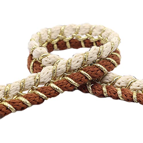 Spitzenband,Deko-Spitzenband,5 Yards × 1,5 cm geflochtenes Dekoband, Dekoband, Spitzenband, Zierband, Spitzenbesatz(G,20 yards) von EQEQE