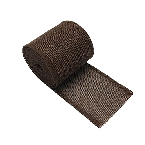 Spitzenband,Deko-Spitzenband,6 cm x 300 cm Spitzen-Sackleinenband, Spitzenband Vintage Spitzenbesatz for DIY, Geburtstagseinladungen(Brown) von EQEQE