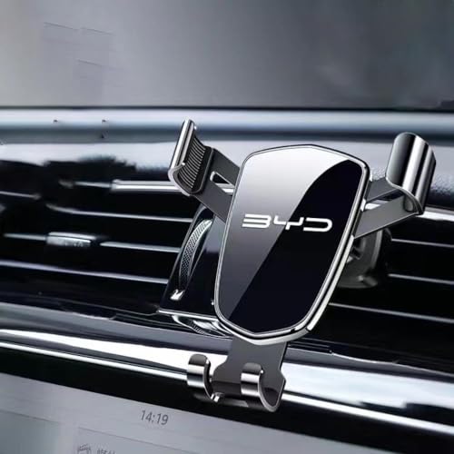Auto Lüftungsöffnung Handyhalterung, für BYD Song Qin Han EV Tang DM 2018 Plus BYD Seal U MAX ATTO Handy KFZ Halterungen 360° Drehbar EIN-Knopf-Entriegelung Einstellbar Zubehör von EQLIFD