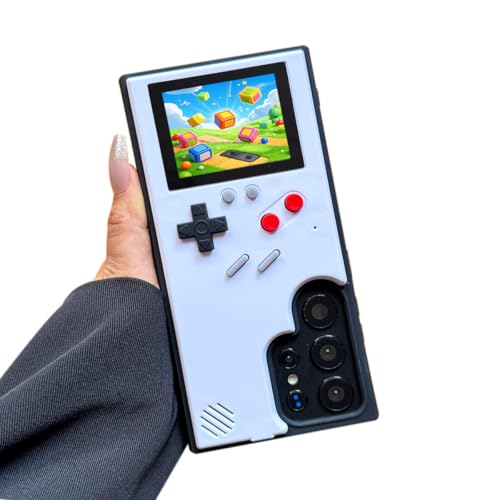 ERAKOLE Game Phone Case für Samsung Galaxy S25 Ultra, Nostalgisches Spiel Hülle für Samsung Retro Playable Gaming Design, Klassische Kreative Lustige Geburtstagsgeschenke, Weiß ERAKOLE Game Phone Case für Samsung Galaxy S25 Ultra, Nostalgisches Spiel Hülle für Samsung Retro Playable Gaming Design, Klassische Kreative Lustige Geburtstagsgeschenke, Weiß von ERAKOLE