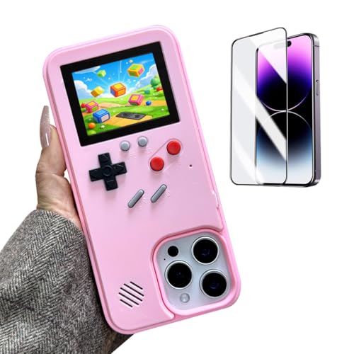 ERAKOLE Game Phone Case für iPhone 13 Pro Max Retro-Videospiel-Cover Lustiges spielbares Design, Stoßfeste Schutzhülle Gamer Case für iPhone, Klassische Kreative Geburtstagsgeschenke, Rosa ERAKOLE Game Phone Case für iPhone 13 Pro Max Retro-Videospiel-Cover Lustiges spielbares Design, Stoßfeste Schutzhülle Gamer Case für iPhone, Klassische Kreative Geburtstagsgeschenke, Rosa von ERAKOLE