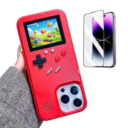 ERAKOLE Game Phone Case für iPhone 14 Pro Max Retro-Videospiel-Cover Lustiges spielbares Design, Stoßfeste Schutzhülle Gamer Case für iPhone, Klassische Kreative Geburtstagsgeschenke, Rot ERAKOLE Game Phone Case für iPhone 14 Pro Max Retro-Videospiel-Cover Lustiges spielbares Design, Stoßfeste Schutzhülle Gamer Case für iPhone, Klassische Kreative Geburtstagsgeschenke, Rot von ERAKOLE