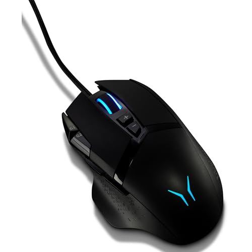 ERAZER Gaming Maus Wizard P20 (DPI Switch, 9 programmierbare Tasten, RGB Beleuchtung, 16.000 DPI, OMRON Switches, Pixart Sensor, 180cm Kabel) von MEDION