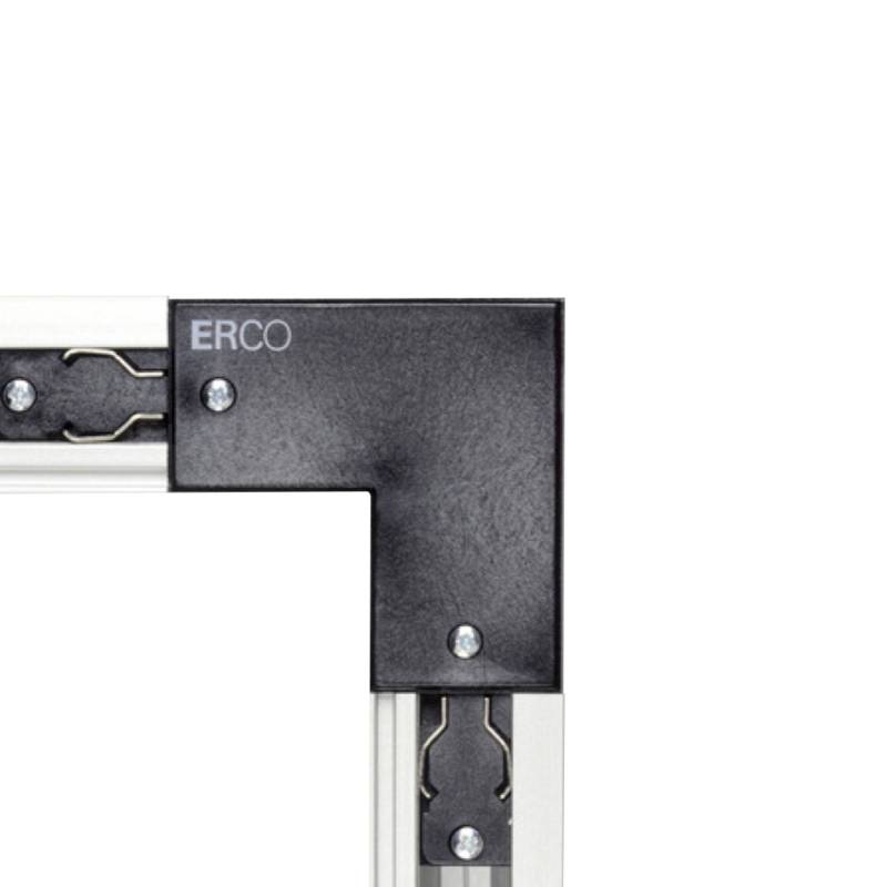 ERCO 3-Phasen-Eckverbinder Schutzl. innen, schwarz von ERCO