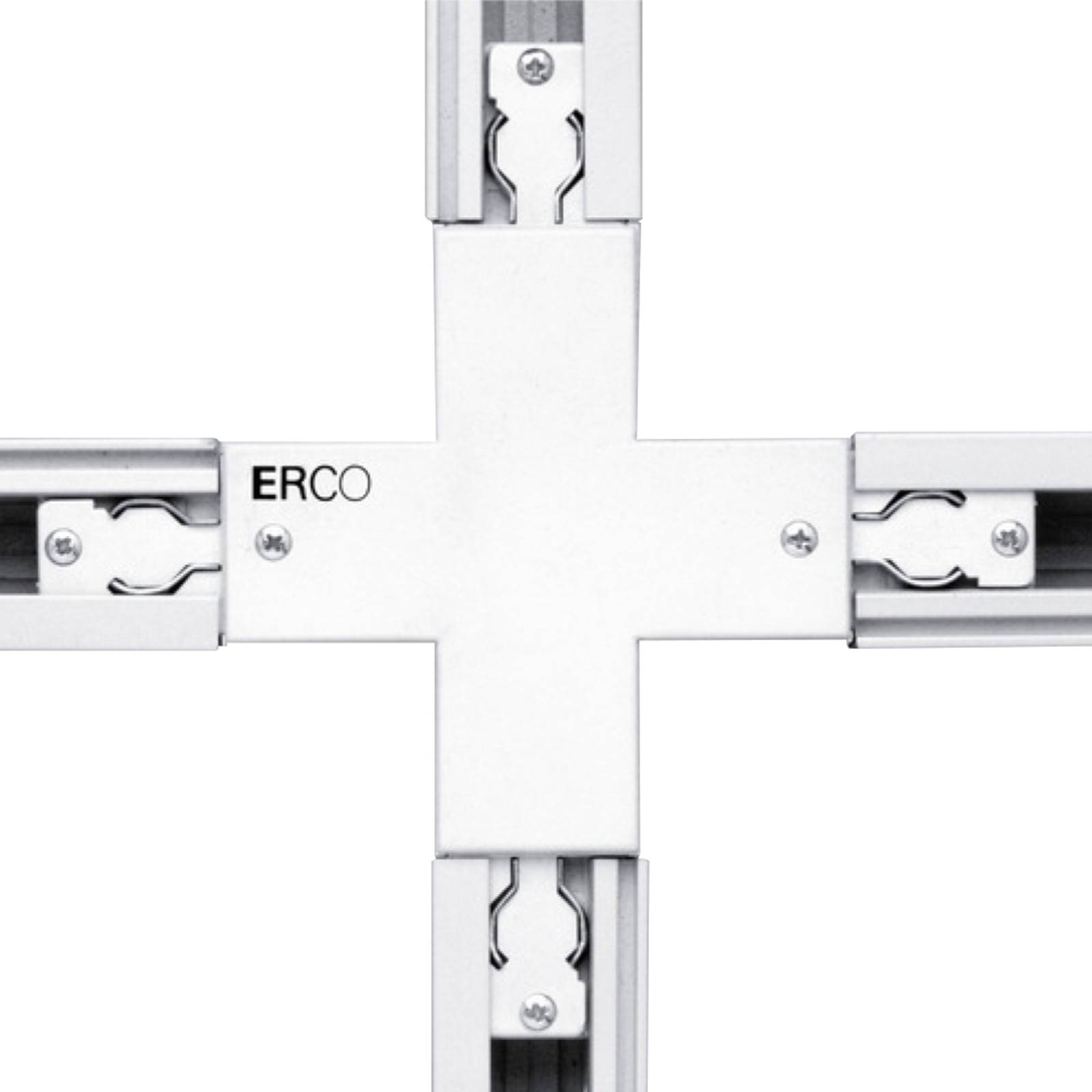 ERCO Kreuzverbinder für 3-Phasen-Schienen, weiß von ERCO
