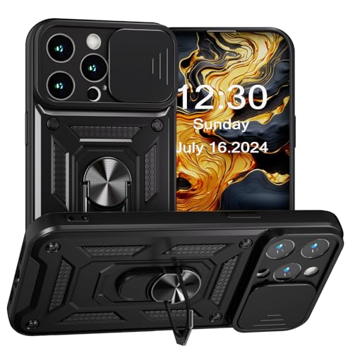 ERDARARIPRO Schutzhülle für iPhone 13 Pro Max, Militärqualität, stoßfest, mit Schiebe-Kamera-Abdeckung, Ständer, 17,5 cm, Schwarz ERDARARIPRO Schutzhülle für iPhone 13 Pro Max, Militärqualität, stoßfest, mit Schiebe-Kamera-Abdeckung, Ständer, 17,5 cm, Schwarz von ERDARARIPRO