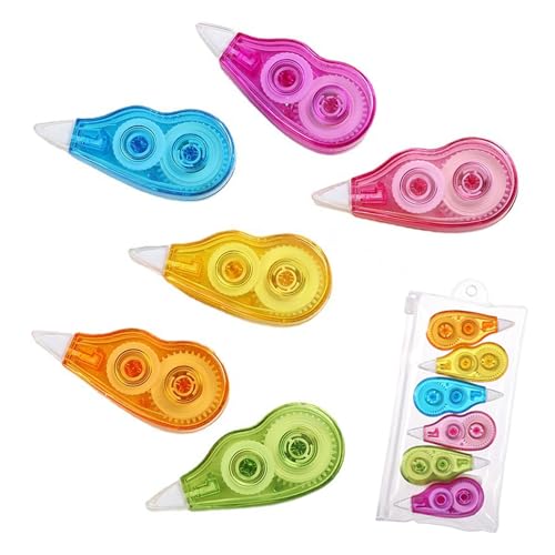 ERFGT 12 Stück Korrekturroller, 4m x 5mm Mini Korrekturmaus, Farbe Korrekturband, Korrekturband, für Sofortige Korrekturen Schreibband für Studenten kinder im Büro Schule Zuhause ERFGT 12 Stück Korrekturroller, 4m x 5mm Mini Korrekturmaus, Farbe Korrekturband, Korrekturband, für Sofortige Korrekturen Schreibband für Studenten kinder im Büro Schule Zuhause von ERFGT