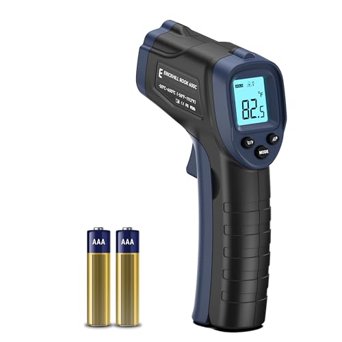 ERICKHILL Infrarot Thermometer -50℃~600℃ Berührungslose digitale Laser-Temperaturpistole LCD-Display mit Einstellbarer Emissionsgrad - für Kochen/Barbecue/Gefrierschrank/Industrie, Schwarz Blau ERICKHILL Infrarot Thermometer -50℃~600℃ Berührungslose digitale Laser-Temperaturpistole LCD-Display mit Einstellbarer Emissionsgrad - für Kochen/Barbecue/Gefrierschrank/Industrie, Schwarz Blau von ERICKHILL
