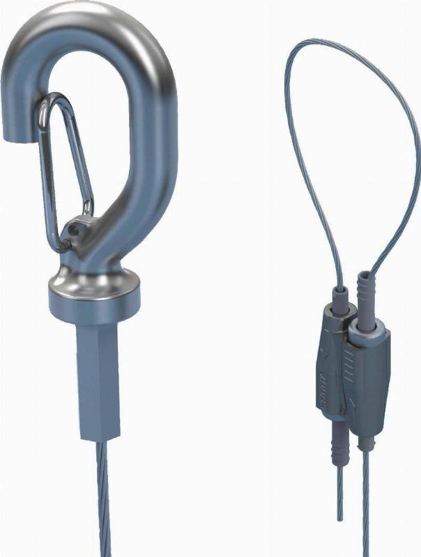ERICO Seilabhängesystem CADDY SLK15L3 SPEED LINK SLK15L3 D=1,5mm,L=3m, Haken von ERICO GmbH