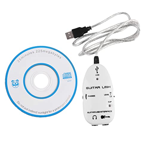 ERINGOGO 1 Stück Audioleitung Gitarrenkabel Gitarreneffektkabel Tragbares Audiokabel gitarre anschlusskabel Audiokabel Gitarre Weiß von ERINGOGO