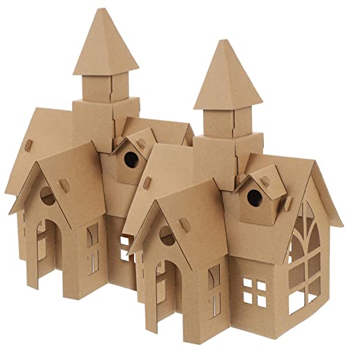 ERINGOGO 2 Stück Kartonhaus lernen bauen Kartonhäuser mini Bauspielzeug Spielhaus DIY zusammenbauen DIY-Bausätze Papier ERINGOGO 2 Stück Kartonhaus lernen bauen Kartonhäuser mini Bauspielzeug Spielhaus DIY zusammenbauen DIY-Bausätze Papier von ERINGOGO
