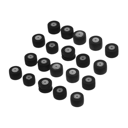 ERINGOGO 20 Stück Pullradlager Material retro Andruckrolle 10mm Andruckrollenbaugruppe Andruckrolle für Kassettenspieler Andruckrolle für Recorder Klemmrolle Gummi Black von ERINGOGO