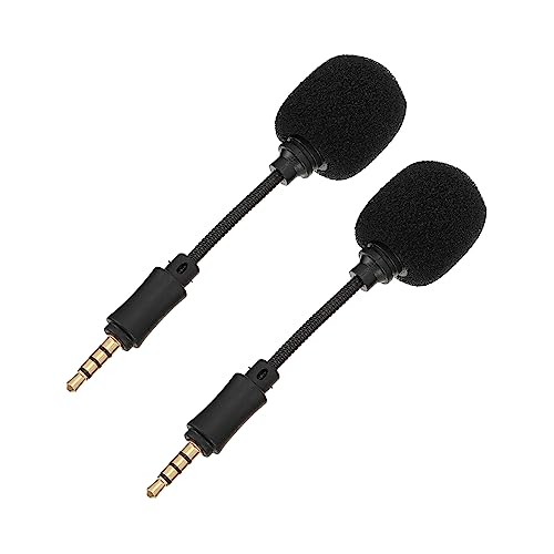 ERINGOGO 2Stücke Mikrofon Professionelles Trrs Omnidirektionales Mikrofon Für Sprachaufzeichnung Und PC Kompatibel Mit Smartphones Und Laptops Hohe Empfindlichkeit von ERINGOGO