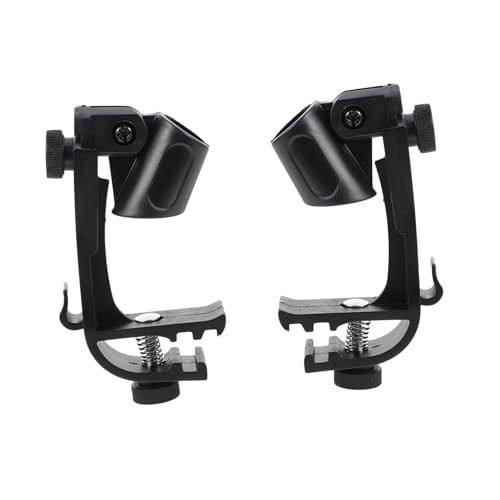 ERINGOGO 2Stücke Mikrofonhalter Verstellbare Clips Für Drums Kunststoff Mikrofonhalterungen Schwarz Kompatibel Mit Verschiedenen Mikrofonmodellen Für Interviews Und Auftritte ERINGOGO 2Stücke Mikrofonhalter Verstellbare Clips Für Drums Kunststoff Mikrofonhalterungen Schwarz Kompatibel Mit Verschiedenen Mikrofonmodellen Für Interviews Und Auftritte von ERINGOGO