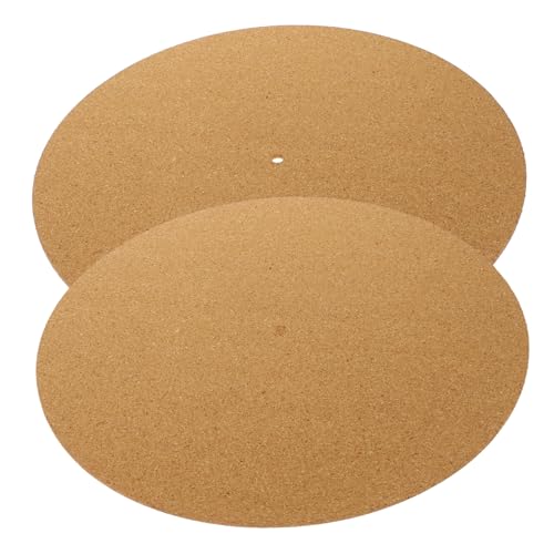 ERINGOGO 2Stücke Vinyl Player Matte Kork Schutzmatte für Schallplatten Rutschfest Schalldämpfend Kompatibel mit Meisten Plattenspielern und Recordern Schützt ERINGOGO 2Stücke Vinyl Player Matte Kork Schutzmatte für Schallplatten Rutschfest Schalldämpfend Kompatibel mit Meisten Plattenspielern und Recordern Schützt von ERINGOGO
