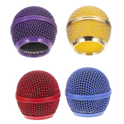 ERINGOGO 4 Stück Mikrofon-Mesh-Kopf Ball Grill Zubehör für Mikrofone Ersatz-Kugelkopfnetz Mikrofon Zubehör Karaoke Mikrofongitterersatz Mikrofonabdeckung Austausch des Mikrofonkopfes Metall ERINGOGO 4 Stück Mikrofon-Mesh-Kopf Ball Grill Zubehör für Mikrofone Ersatz-Kugelkopfnetz Mikrofon Zubehör Karaoke Mikrofongitterersatz Mikrofonabdeckung Austausch des Mikrofonkopfes Metall von ERINGOGO