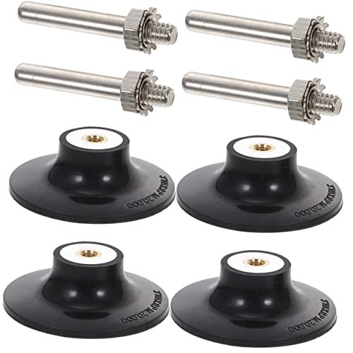 ERINGOGO 4 Stück Pflaumenblüte Drehmomentkleberpalette Schleifscheibe Anhang Adapter für Bohrmaschine und Schleifmaschine Schleifenbefestigung für Elektrobohrer Eisen Black von ERINGOGO