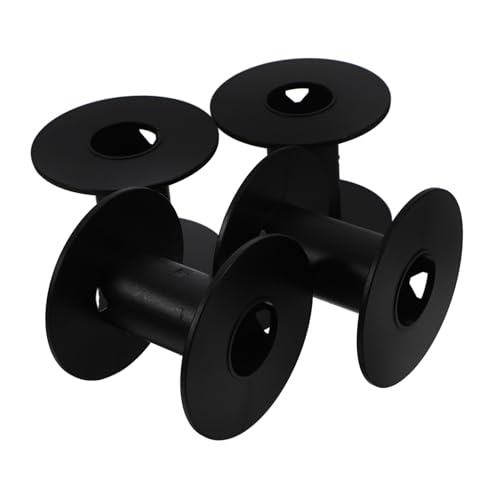 ERINGOGO 4 Stück Rollen Scheibe Draht Wind Leere Spule Kabel Spulen Ersatz Kunststoffspule Plastik Black von ERINGOGO