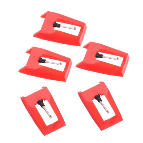 ERINGOGO 5 Stück Stift aufzeichnen Plattenspieler-Nadel Nadeln Abspielgerät Ersatz drehteller Austausch der Aufnahmenadel Stylus-Nadel Nadel für Plattenspieler Aluminium rot ERINGOGO 5 Stück Stift aufzeichnen Plattenspieler-Nadel Nadeln Abspielgerät Ersatz drehteller Austausch der Aufnahmenadel Stylus-Nadel Nadel für Plattenspieler Aluminium rot von ERINGOGO