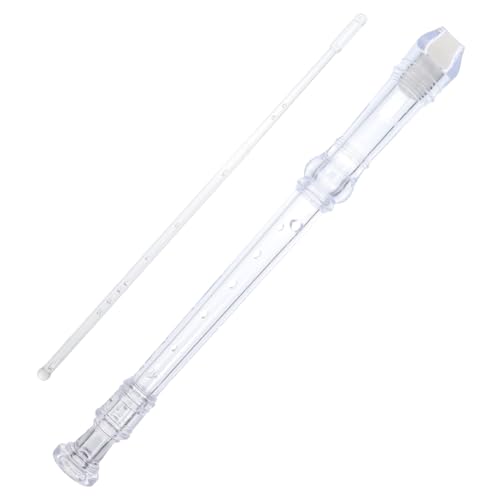 ERINGOGO 8Loch Blockflöte Aus Sopran Recorder Mit Reinigungsstab Benutzerhandbuch Für Anfänger Für Musikliebhaber Und Lernende Transparentes Design von ERINGOGO