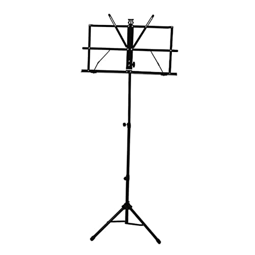 ERINGOGO Notenständer book shelves bücherstützen bookstand bücherregale soundbols tragbares Stativ Desktop-Buchständer Tisch-Musikbuchständer zusammenklappbarer notenhalter Eisen Black von ERINGOGO
