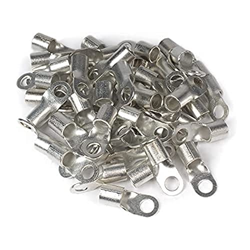 ERKO Ringkabelschuhe Set 100 Stück 10mm² M8 Professionalle kupfer, galvanisch verzinnt, nach DIN 46234, Ohne Isolierung für Mehraderkabel Cu, schützt elektrische Verbindungen von ERKO