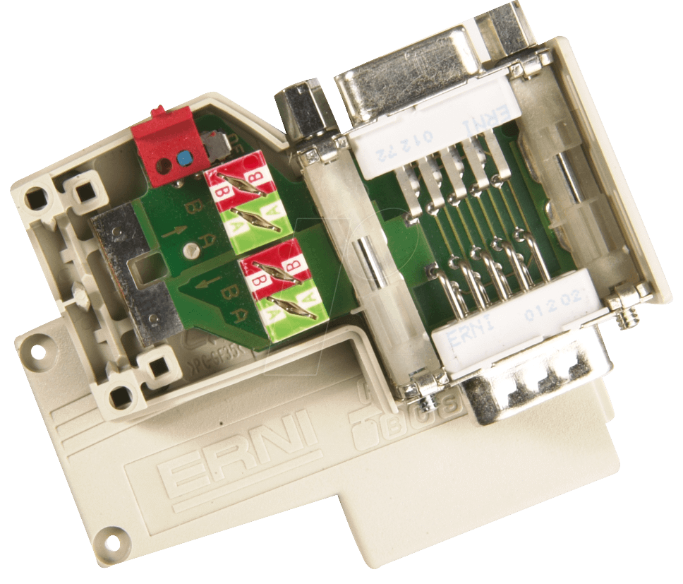 ERBIC-2 SK - Profibus-Anschluss, 2x Sub-D, Schraubklemme von ERNI