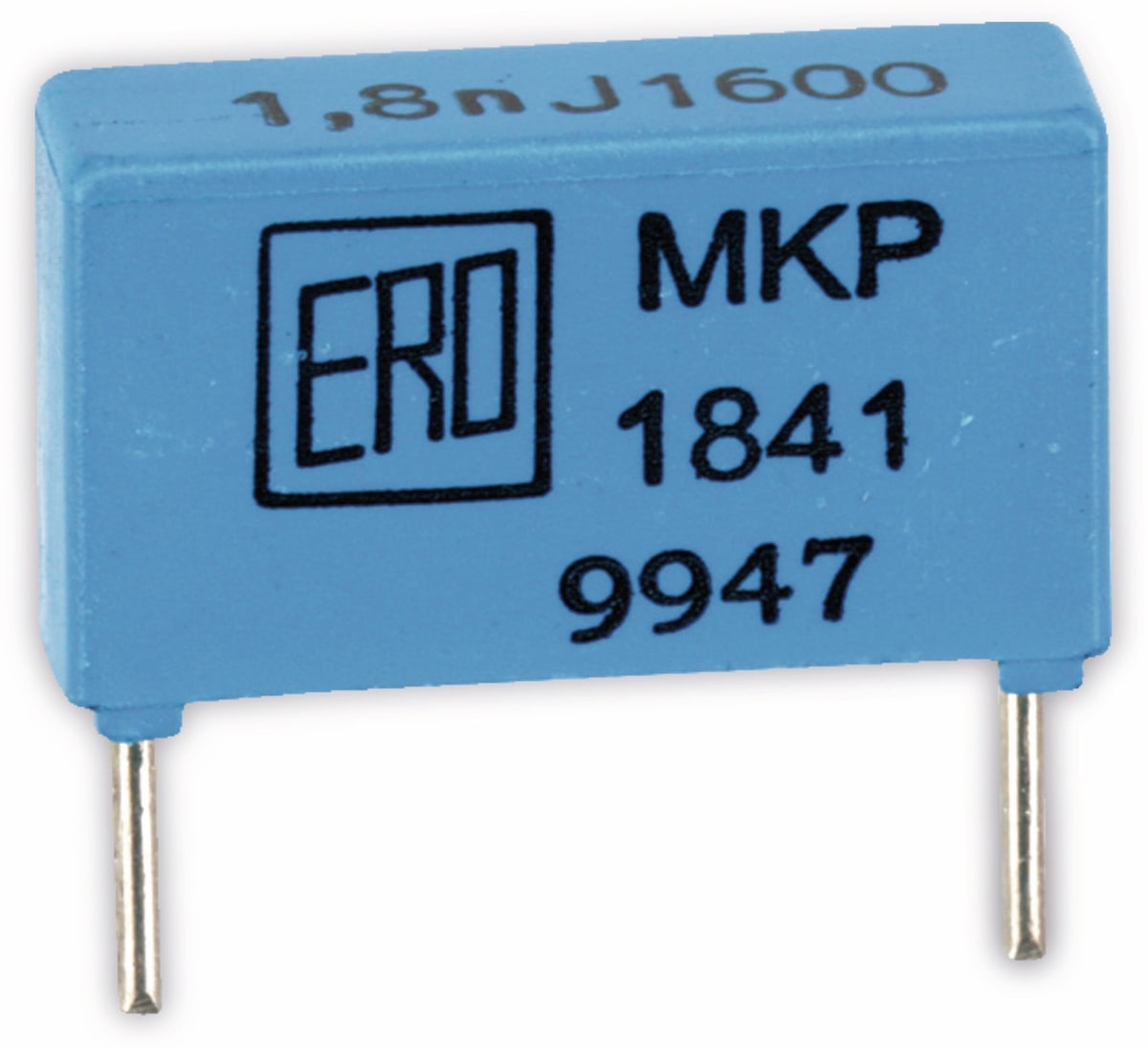 ERO Folienkondensator MKP1841, 1,8nF, 1600 V, radial, RM 15 von ERO