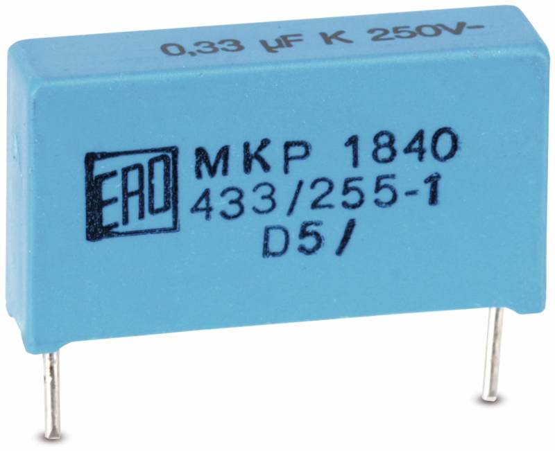 ERO Folienkondensator ROEDERSTEIN, 0,33 µF, 250 V-, radial, RM 22,5, MKP1840 von ERO