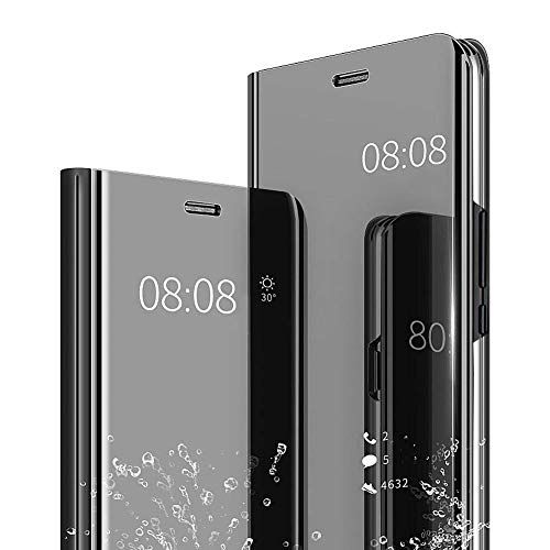 EROYAL Schutzhülle für Samsung Galaxy Note 10 Plus, Klapphülle, Spiegel, Hartplastik, elegant, Plating, transparent, Standing, Clear View Case, Spiegel, stoßfest, Cover für Samsung Note 10 Plus von EROYAL