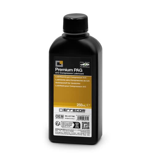 Errecom PAG Universal - 250 mL, Schmiermittel für konventionelle oder elektrische Kfz-Klimakompressoren, die mit den Kältemitteln GAS R134a und R1234yf betrieben werden Errecom PAG Universal - 250 mL, Schmiermittel für konventionelle oder elektrische Kfz-Klimakompressoren, die mit den Kältemitteln GAS R134a und R1234yf betrieben werden von ERRECOM