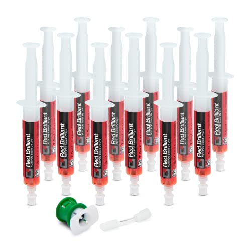 Errecom Red Brilliant - 12 x 7,5 ml, POE-basierter UV-Tracer zum Aufspüren von Kältemittellecks in Kfz-Klimaanlagen mit elektrischem Kompressor, inklusive Adapter für R1234yf Errecom Red Brilliant - 12 x 7,5 ml, POE-basierter UV-Tracer zum Aufspüren von Kältemittellecks in Kfz-Klimaanlagen mit elektrischem Kompressor, inklusive Adapter für R1234yf von ERRECOM