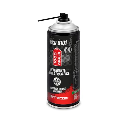 Errecom 1000 Miglia BKR 8101-400ml, Schnell trocknender Fahrrad-Scheibenbremsereiniger,entfernt Staub, Öl & Fett von Scheibenbremsen & Bremssätteln & optimiert das Bremsen des Fahrrads, Aerosoldose von ERRECOM