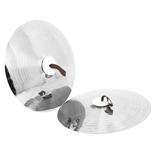 ERRORY 1 Paar Durability Legierungen Becken für Bands und Drum Corp mit ergonomischen Griffen und Schultergurt ERRORY 1 Paar Durability Legierungen Becken für Bands und Drum Corp mit ergonomischen Griffen und Schultergurt von ERRORY