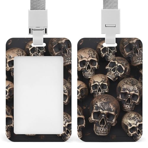 Ausweishalter mit Aufschrift "Many Skulls Get Together", niedlich, mit Umhängeband, vertikaler Kartenschutz, Schutzhülle für Arbeit, Büro, Krankenschwester, medizinische Lehrer, Frauen Ausweishalter mit Aufschrift "Many Skulls Get Together", niedlich, mit Umhängeband, vertikaler Kartenschutz, Schutzhülle für Arbeit, Büro, Krankenschwester, medizinische Lehrer, Frauen von ERSTSNCK