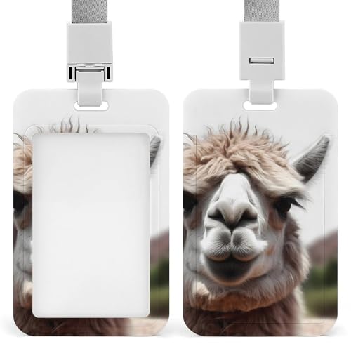 Lustiger Alpaka-Llama-Ausweishalter, niedlicher Arbeitsnamensschild-Clip mit Umhängeband, vertikale Kartenschutzhülle für Arbeit, Büro, Krankenschwester, medizinische Lehrer, Frauen Lustiger Alpaka-Llama-Ausweishalter, niedlicher Arbeitsnamensschild-Clip mit Umhängeband, vertikale Kartenschutzhülle für Arbeit, Büro, Krankenschwester, medizinische Lehrer, Frauen von ERSTSNCK