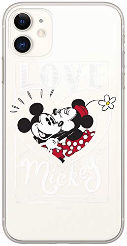 ERT GROUP Handyhülle für Apple iPhone 11 Original und offiziell Lizenziertes Disney Muster Mickey & Minnie 002 optimal an die Form des Handy angepasst, teilweise transparent von ERT GROUP