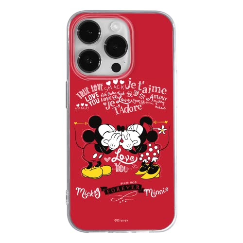 ERT GROUP Handyhülle für Apple iPhone 14 PRO MAX Original und offiziell Lizenziertes Disney Muster Mickey & Minnie 005 optimal an die Form des Handy angepasst, hülle aus TPU von ERT GROUP
