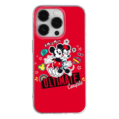 ERT GROUP Handyhülle für Apple iPhone 14 PRO MAX Original und offiziell Lizenziertes Disney Muster Mickey & Minnie 012 optimal an die Form des Handy angepasst, hülle aus TPU von ERT GROUP