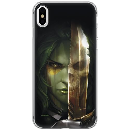 ERT GROUP Handyhülle für Apple iPhone X/XS Original und offiziell Lizenziertes Marvel Muster Gamora 002 optimal an die Form des Handy angepasst, hülle aus TPU von ERT GROUP