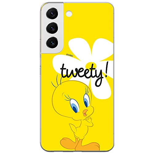 ERT GROUP Handyhülle für Samsung S22 Original und offiziell Lizenziertes Looney Tunes Muster Tweety 005 optimal an die Form des Handy angepasst, hülle aus TPU von ERT GROUP