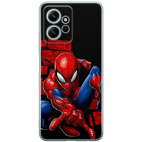 ERT GROUP Handyhülle für Xiaomi REDMI Note 12 4G Original und offiziell Lizenziertes Marvel Muster Spider Man 040 optimal an die Form des Handy angepasst, hülle aus TPU von ERT GROUP