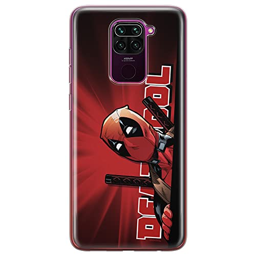 ERT GROUP Handyhülle für Xiaomi REDMI Note 9 Original und offiziell Lizenziertes Marvel Muster Deadpool 002 optimal an die Form des Handy angepasst, hülle aus TPU von ERT GROUP