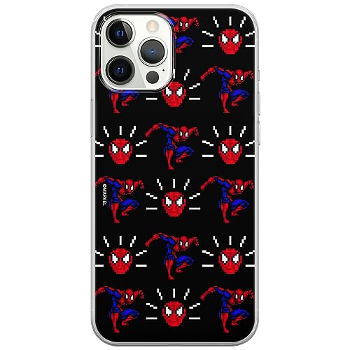 ERT GROUP Handyhülle für iPhone 12/12 PRO Original und offiziell Lizenziertes Marvel Muster Spider Man 025 optimal an die Form des Handy angepasst, hülle aus TPU von ERT GROUP